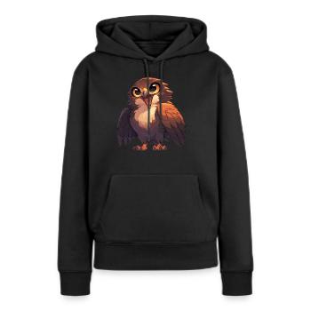 Falken Falke - Frauen Premium Bio Hoodie - Schwarz - Vorne - Julia (174cm)