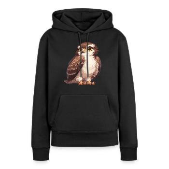 Faucons Faucon - Sweat à capuche Premium bio Femme - noir - Devant - Julia (174cm)