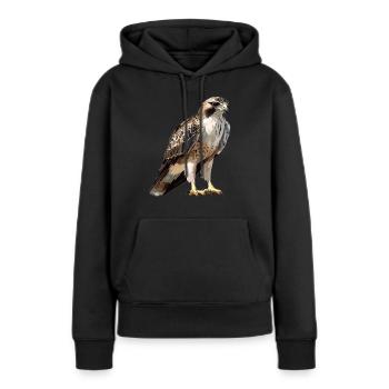 Faucon Faucon - Sweat à capuche Premium bio Femme - noir - Devant - Julia (174cm)