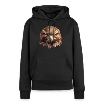 Faucon Faucon - Sweat à capuche Premium bio Femme - noir - Devant - Julia (174cm)