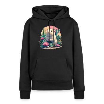 Hamster - Frauen Premium Bio Hoodie - Schwarz - Vorne - Julia (174cm)