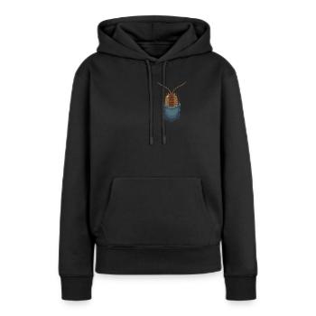 Pill Bug Illustration for Rollie Pollie Mom Isopod - Frauen Premium Bio Hoodie - Schwarz - Vorne - Julia (174cm)