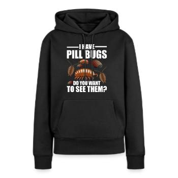 Rollie Pollie Entomology Owner Roly Poly Pill bug - Frauen Premium Bio Hoodie - Schwarz - Vorne - Julia (174cm)