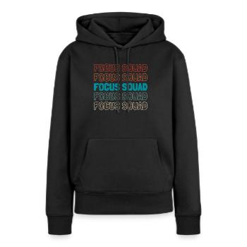 Escouade de chauffeurs - Sweat à capuche Premium bio Femme - noir - Devant - Julia (174cm)