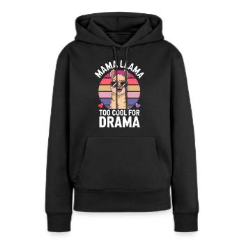 Lama Spruch Alpaka Lamas Lustiges Lama Geschenk - Frauen Premium Bio Hoodie - Schwarz - Vorne - Julia (174cm)