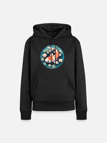 Kois Koi Karpfen - Frauen Premium Bio Hoodie - Schwarz