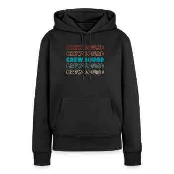 Kurier Kader - Frauen Premium Bio Hoodie - Schwarz - Vorne - Julia (174cm)