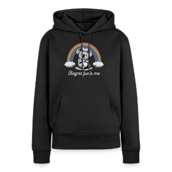Lustiges Koala-Bedauern treibt mich an Regenbogen-Humor-Design - Frauen Premium Bio Hoodie - Schwarz - Vorne - Julia (174cm)