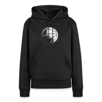 Basket-ball Joueur de basket-ball - Sweat à capuche Premium bio Femme - noir - Devant - Julia (174cm)