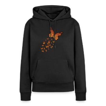 Monarch Mom Savior of tiny Miracles Monarch - Frauen Premium Bio Hoodie - Schwarz - Vorne - Julia (174cm)