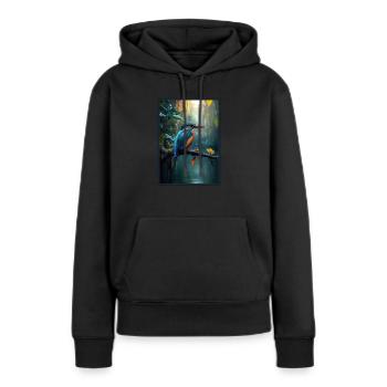 Eisvögel Eisvogel - Frauen Premium Bio Hoodie - Schwarz - Vorne - Julia (174cm)