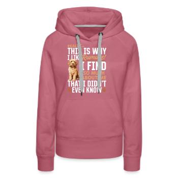 Goldendoodle Dog Owner - Frauen Premium Bio Hoodie - Malve - Vorne - Isabella (175cm)