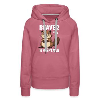 Beaver Whisperer - Frauen Premium Bio Hoodie - Malve - Vorne - Isabella (175cm)