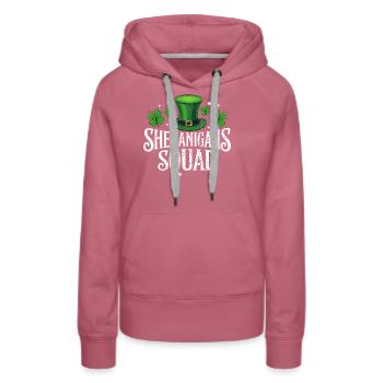 Shenanigans Squad - Women’s Premium Organic Hoodie - mauve - Front - Isabella (175cm)