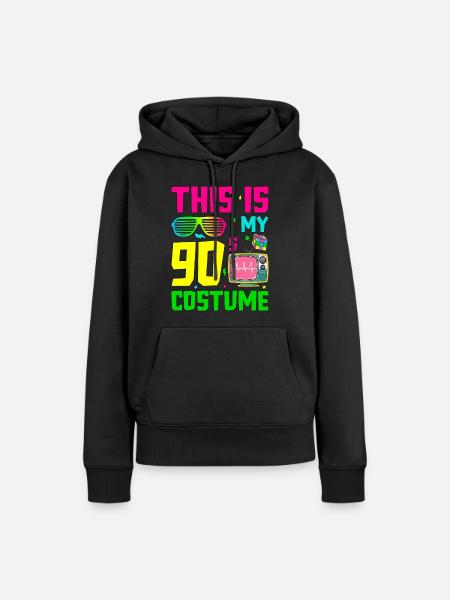 This Is My 90s Costume - Frauen Premium Bio Hoodie - Schwarz