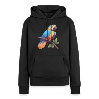 L’ère de l’ara - Sweat à capuche Premium bio Femme - noir - Devant - Julia (174cm)