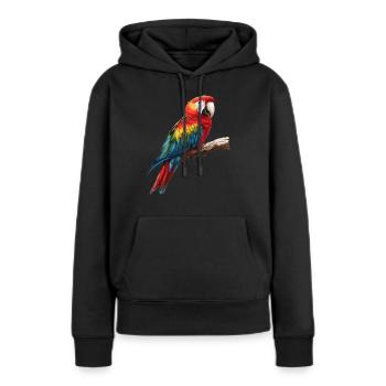 L’ère de l’ara - Sweat à capuche Premium bio Femme - noir - Devant - Julia (174cm)
