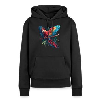 Aras Ara - Frauen Premium Bio Hoodie - Schwarz - Vorne - Julia (174cm)