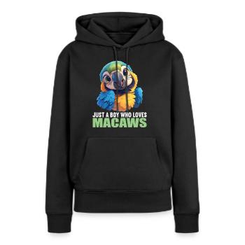 L’ère de l’ara - Sweat à capuche Premium bio Femme - noir - Devant - Julia (174cm)