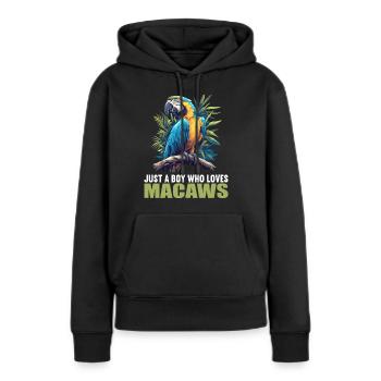 L’ère de l’ara - Sweat à capuche Premium bio Femme - noir - Devant - Julia (174cm)