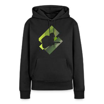Bassiste Hardrock Heavy - Sweat à capuche Premium bio Femme - noir - Devant - Julia (174cm)
