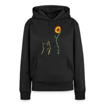 Meilleure maman chat de tous les temps - Sweat à capuche Premium bio Femme - noir - Devant - Julia (174cm)