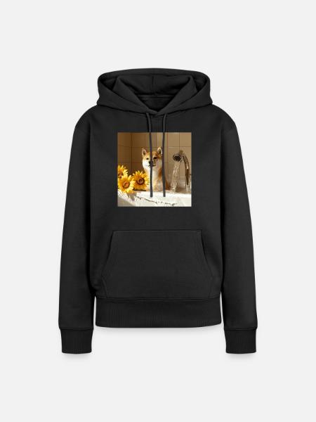 Shiba Inu - Frauen Premium Bio Hoodie - Schwarz