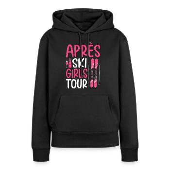 Après-ski pour filles - Sweat à capuche Premium bio Femme - noir - Devant - Julia (174cm)