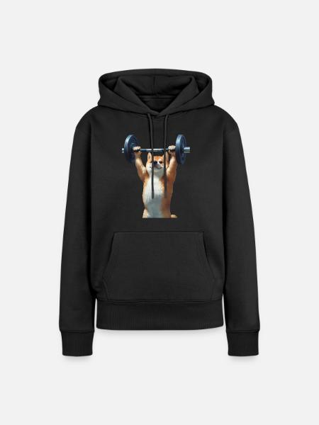 Shiba Inu - Frauen Premium Bio Hoodie - Schwarz