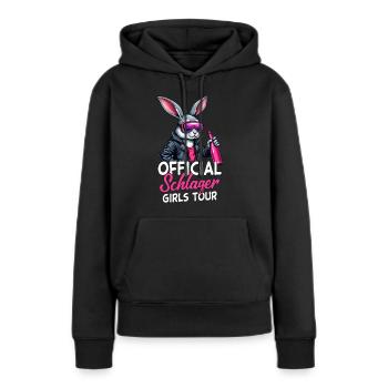 Visite officielle des filles Schlager - Sweat à capuche Premium bio Femme - noir - Devant - Julia (174cm)