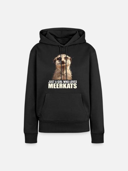 Meerkat Erdmännchen - Frauen Premium Bio Hoodie - Schwarz