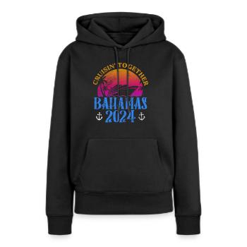 Bahamas - Sweat à capuche Premium bio Femme - noir - Devant - Julia (174cm)