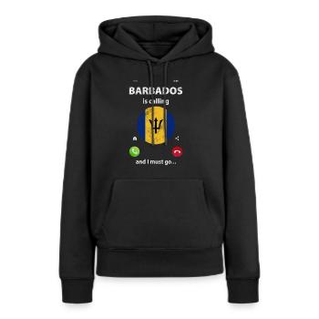 Barbados - Frauen Premium Bio Hoodie - Schwarz - Vorne - Julia (174cm)
