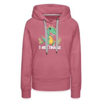 Dinosaur Party Decorations - Women’s Premium Organic Hoodie - mauve - Front - Isabella (175cm)