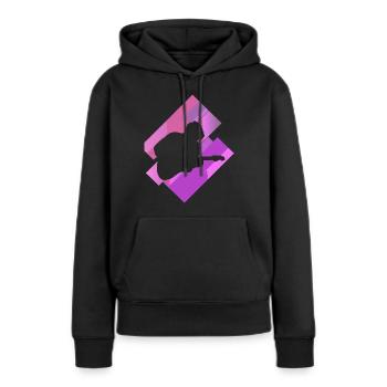 Guitare électrique Shouter - Sweat à capuche Premium bio Femme - noir - Devant - Julia (174cm)