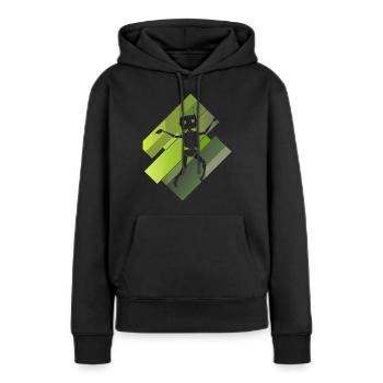 Robotique Informatique Tech - Sweat à capuche Premium bio Femme - noir - Devant - Julia (174cm)