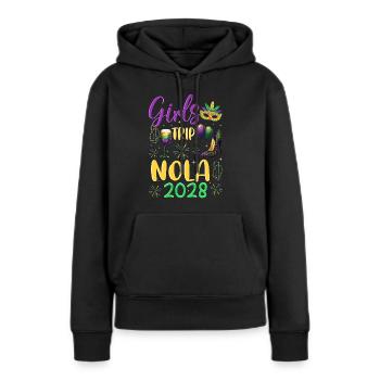 Girls Trip NOLA 2028 - Frauen Premium Bio Hoodie - Schwarz - Vorne - Julia (174cm)