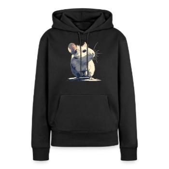 Souris Souris - Sweat à capuche Premium bio Femme - noir - Devant - Julia (174cm)