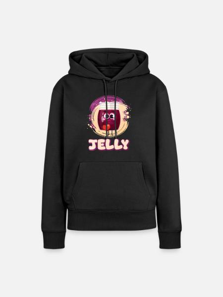Erdnussbutter - Frauen Premium Bio Hoodie - Schwarz