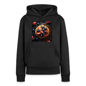 Pfannkuchen - Frauen Premium Bio Hoodie - Schwarz - Vorne - Julia (174cm)