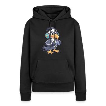 Geier - Frauen Premium Bio Hoodie - Schwarz - Vorne - Julia (174cm)