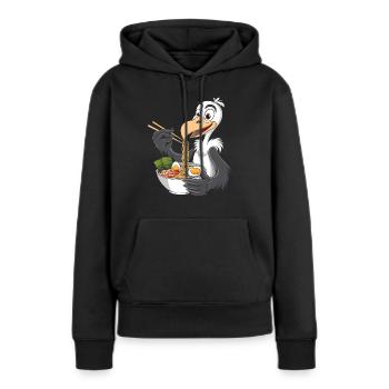 Geier - Frauen Premium Bio Hoodie - Schwarz - Vorne - Julia (174cm)