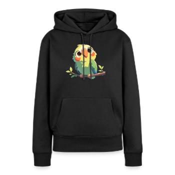 Perroquet Perroquet Perroquet - Sweat à capuche Premium bio Femme - noir - Devant - Julia (174cm)