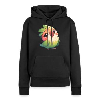 Perroquet Perroquet Perroquet - Sweat à capuche Premium bio Femme - noir - Devant - Julia (174cm)