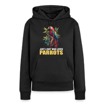 Perroquet Perroquet Perroquet - Sweat à capuche Premium bio Femme - noir - Devant - Julia (174cm)