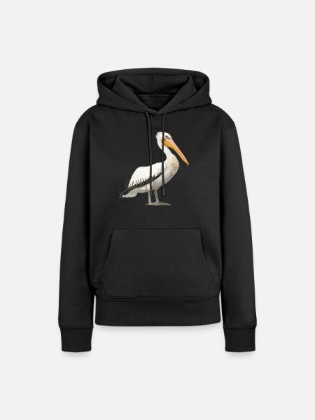 Pelikane Pelikan - Frauen Premium Bio Hoodie - Schwarz