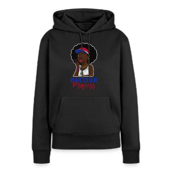 Haïti - Sweat à capuche Premium bio Femme - noir - Devant - Julia (174cm)