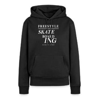 Extremsport Freestyle Skateboarding - Frauen Premium Bio Hoodie - Schwarz - Vorne - Julia (174cm)