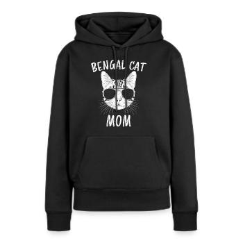 Bengalkatze Spruch Lustiges Bengalkatzen Geschenk - Frauen Premium Bio Hoodie - Schwarz - Vorne - Julia (174cm)