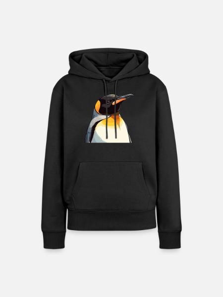 Pinguine Pinguin - Frauen Premium Bio Hoodie - Schwarz